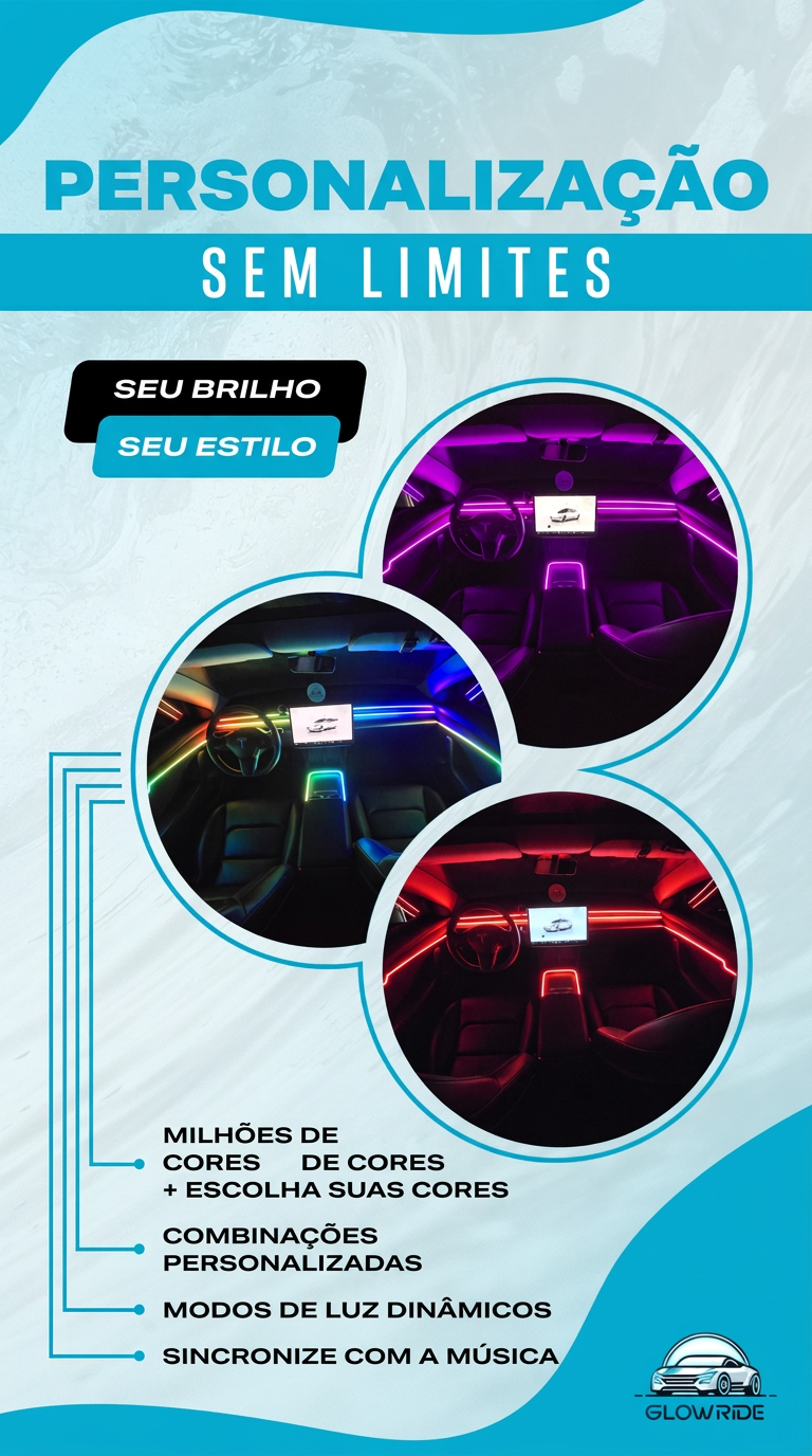 Personalização sem limites: cores, combinações, modos dinâmicos e música